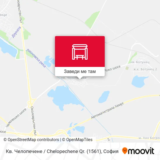 Кв. Челопечене / Chelopechene Qr. (1561) карта