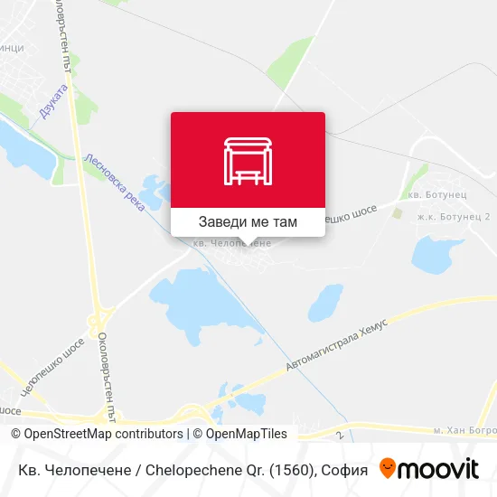 Кв. Челопечене / Chelopechene Qr. (1560) карта