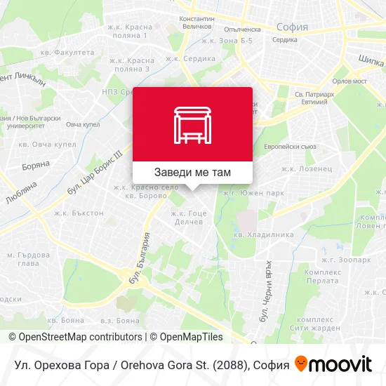 Ул. Орехова Гора / Orehova Gora St. (2088) карта