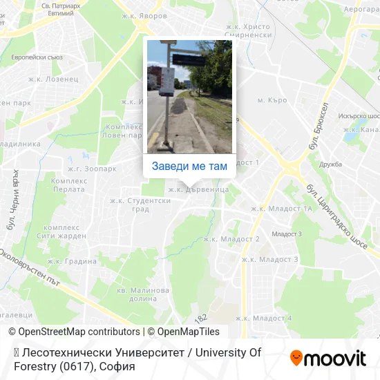 🎓 Лесотехнически Университет / University Of Forestry (0617) карта