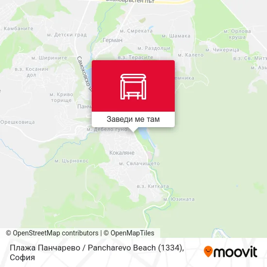 Плажа Панчарево / Pancharevo Beach (1334) карта
