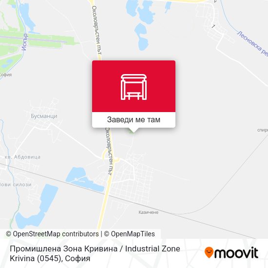 Промишлена Зона Кривина / Industrial Zone Krivina (0545) карта