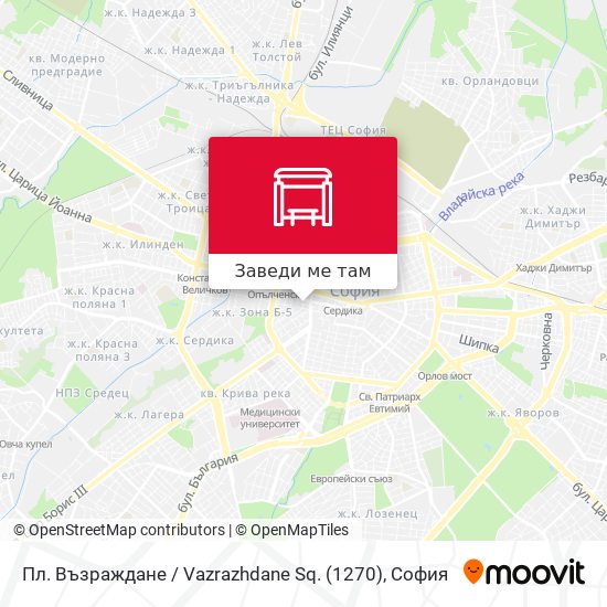 Пл. Възраждане / Vazrazhdane Sq. (1270) карта