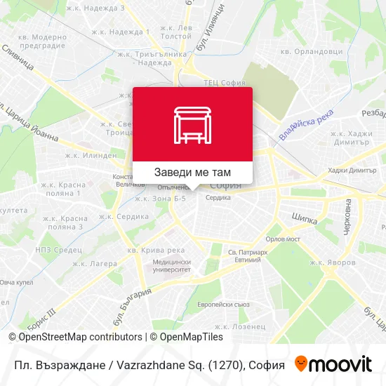 Пл. Възраждане / Vazrazhdane Sq. (1270) карта
