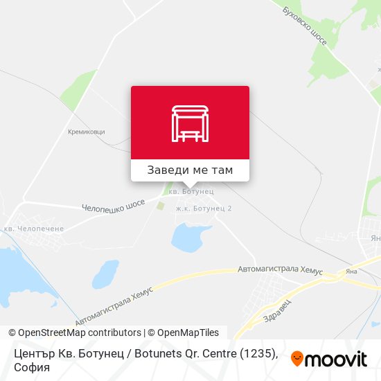 Център Кв. Ботунец / Botunets Qr. Centre (1235) карта