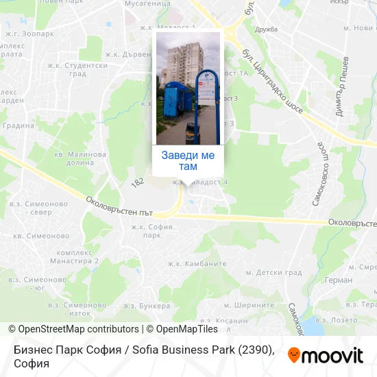 Бизнес Парк София / Sofia Business Park (2390) карта
