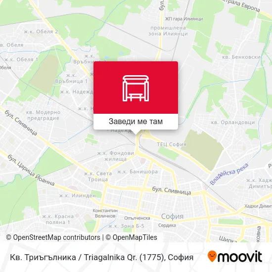 Кв. Триъгълника / Triagalnika Qr. (1775) карта