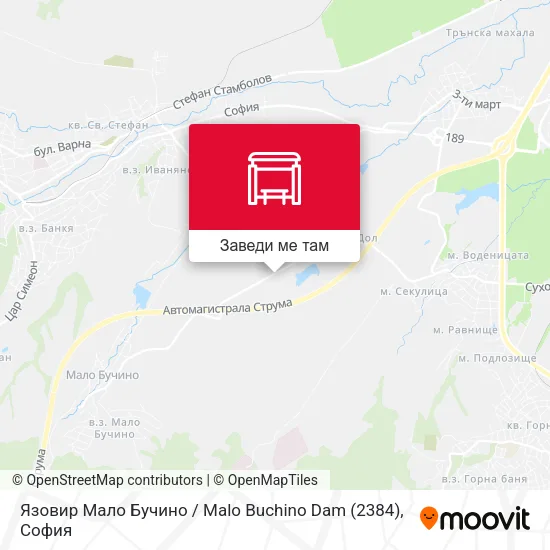 Язовир Мало Бучино / Malo Buchino Dam (2384) карта