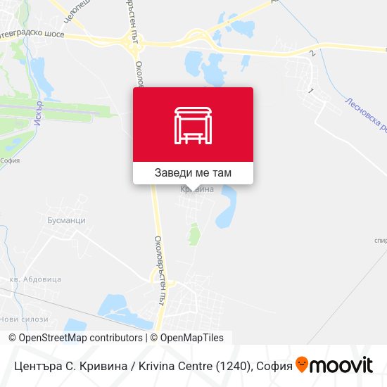 Центъра С. Кривина / Krivina Centre (1240) карта