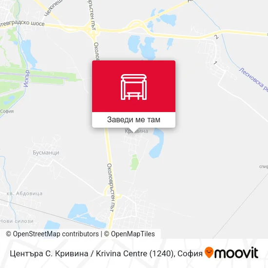 Центъра С. Кривина / Krivina Centre (1240) карта