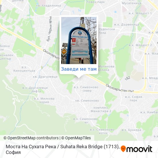 Моста На Сухата Река / Suhata Reka Bridge (1713) карта