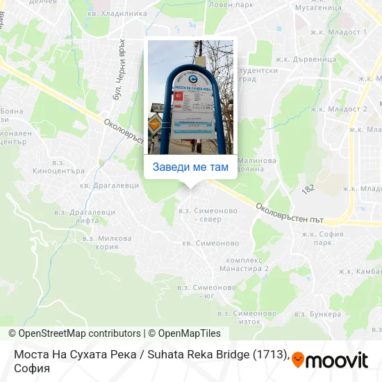 Моста На Сухата Река / Suhata Reka Bridge (1713) карта
