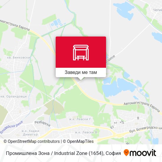 Промишлена Зона / Industrial Zone (1654) карта