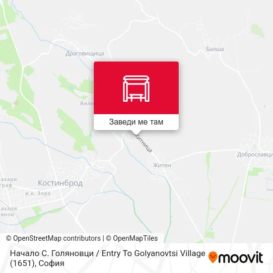 Начало С. Голяновци / Entry To Golyanovtsi Village (1651) карта