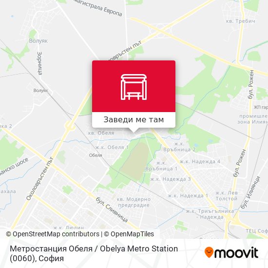 Метростанция Обеля / Obelya Metro Station (0060) карта