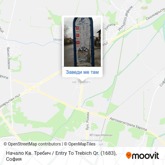 Начало Кв. Требич / Entry To Trebich Qr. (1683) карта