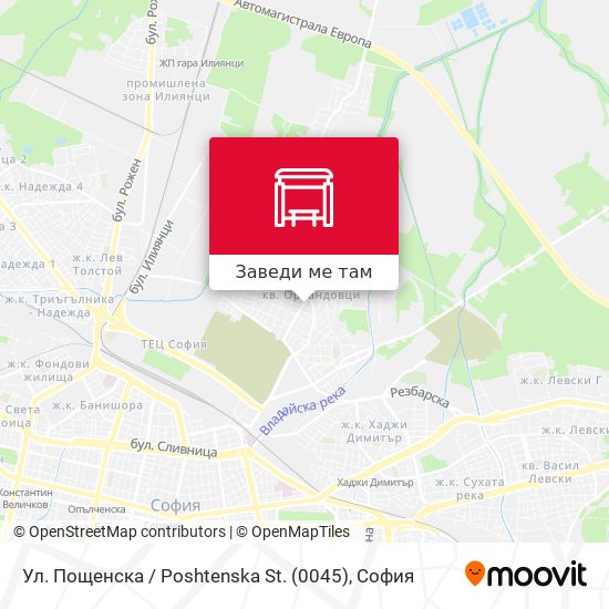 Ул. Пощенска / Poshtenska St. (0045) карта