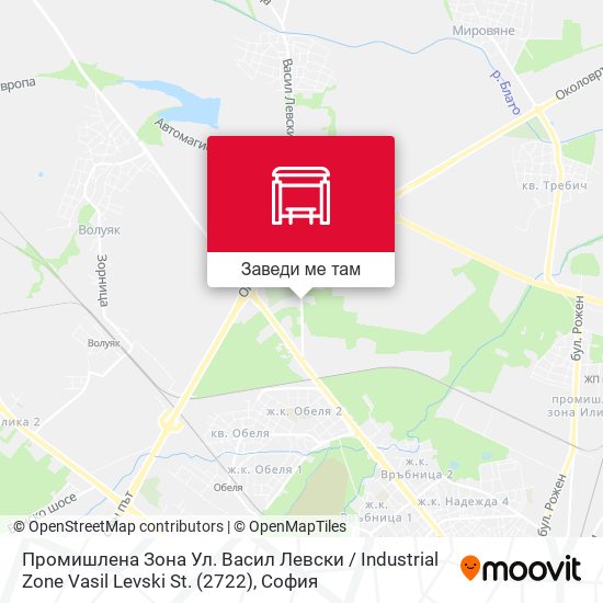 Промишлена Зона Ул. Васил Левски / Industrial Zone Vasil Levski St. (2722) карта