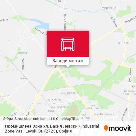 Промишлена Зона Ул. Васил Левски / Industrial Zone Vasil Levski St. (2723) карта
