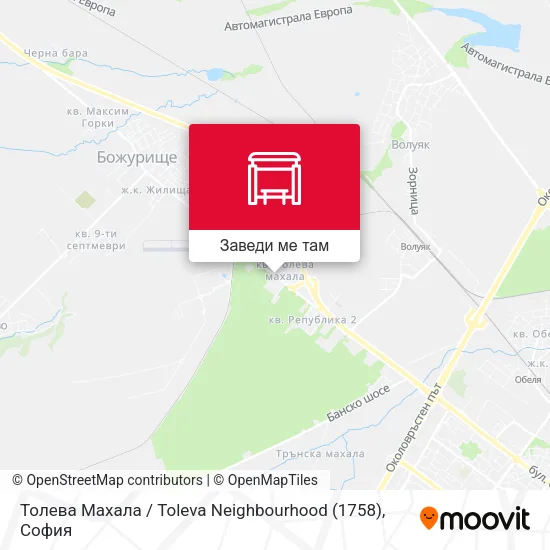 Толева Махала / Toleva Neighbourhood (1758) карта
