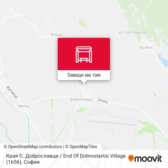 Края С. Доброславци / End Of Dobroslavtsi Village (1656) карта