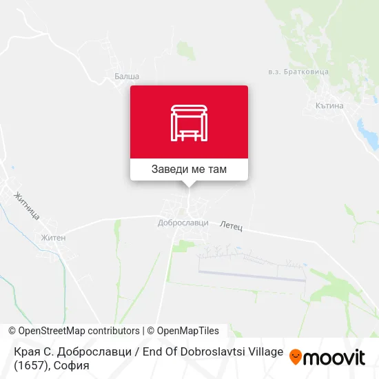 Края С. Доброславци / End Of Dobroslavtsi Village (1657) карта