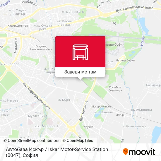 Автобаза Искър / Iskar Motor-Service Station (0047) карта