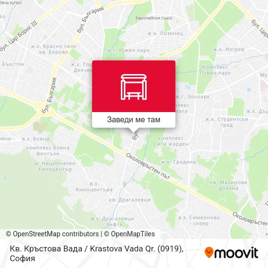 Кв. Кръстова Вада / Krastova Vada Qr. (0919) карта