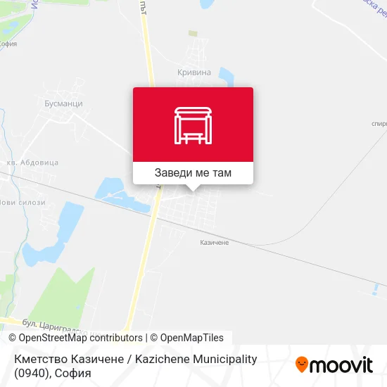 Кметство Казичене / Kazichene Municipality (0940) карта