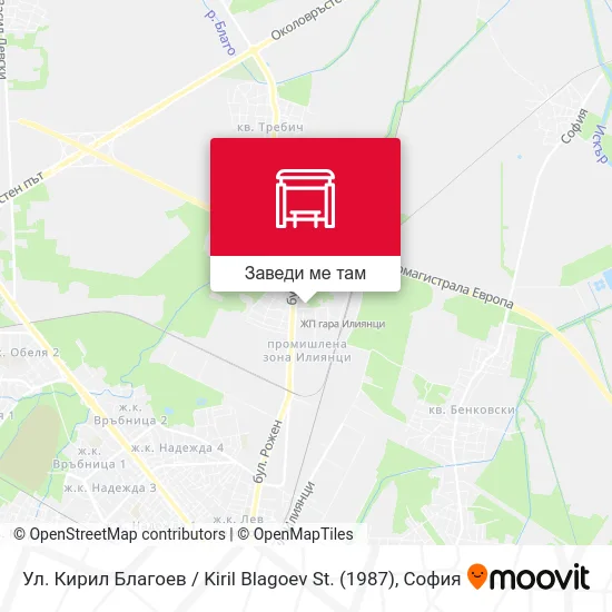 Ул. Кирил Благоев / Kiril Blagoev St. (1987) карта