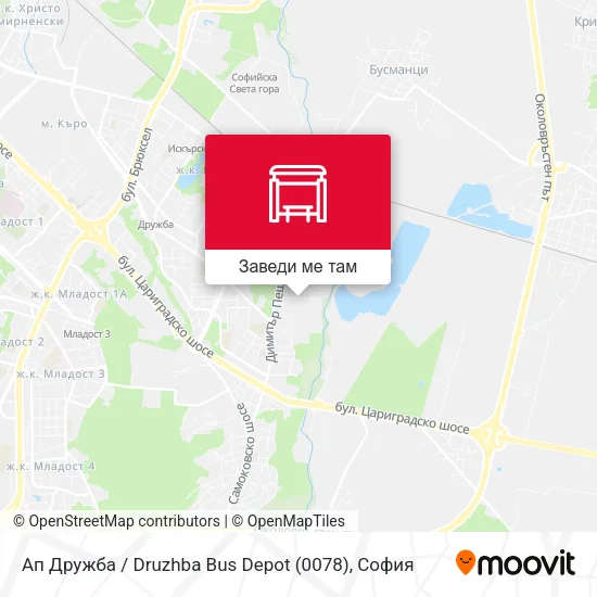 Ап Дружба / Druzhba Bus Depot (0078) карта