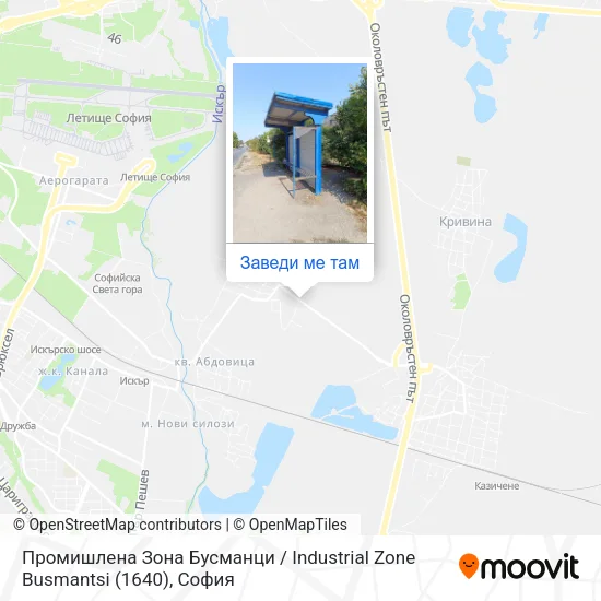 Промишлена Зона Бусманци / Industrial Zone Busmantsi (1640) карта