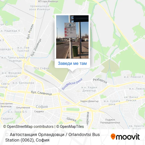 🚌 Автостанция Орландовци / Orlandovtsi Bus Station (0062) карта