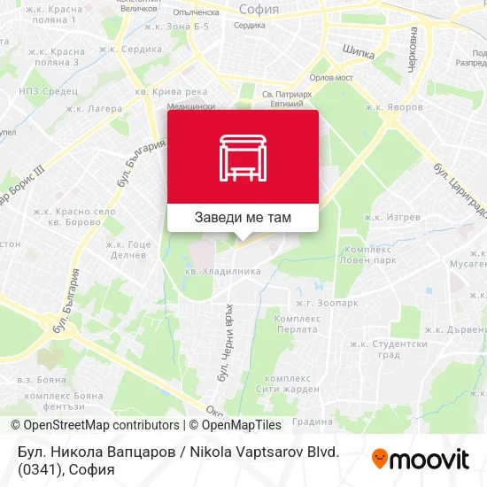 Бул. Никола Вапцаров / Nikola Vaptsarov Blvd. (0341) карта