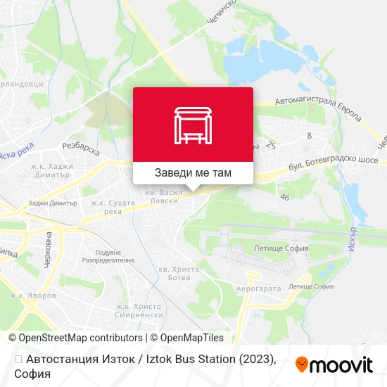 🚌 Автостанция Изток / Iztok Bus Station (2023) карта