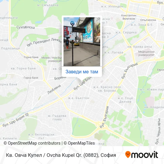 Кв. Овча Купел / Ovcha Kupel Qr. (0882) карта