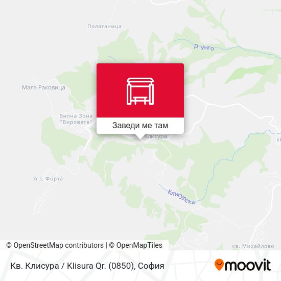 Кв. Клисура / Klisura Qr. (0850) карта