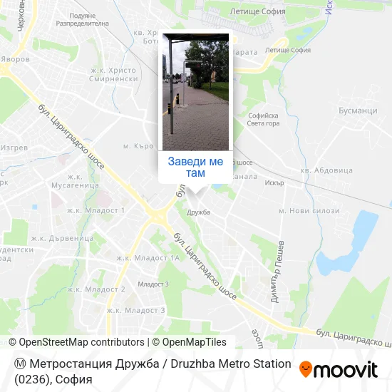 Ⓜ️ Метростанция Дружба / Druzhba Metro Station (0236) карта