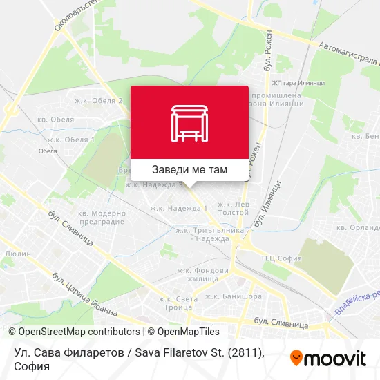 Ул. Сава Филаретов / Sava Filaretov St. (2811) карта