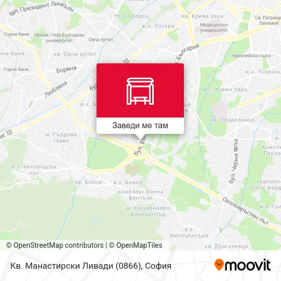 Кв. Манастирски Ливади (0866) карта