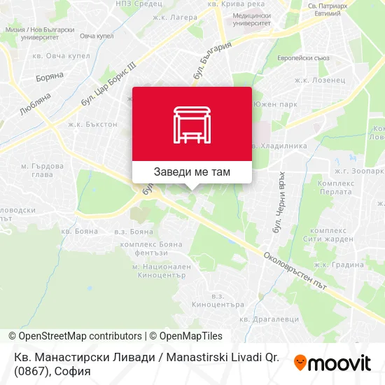 Кв. Манастирски Ливади / Manastirski Livadi Qr. (0867) карта