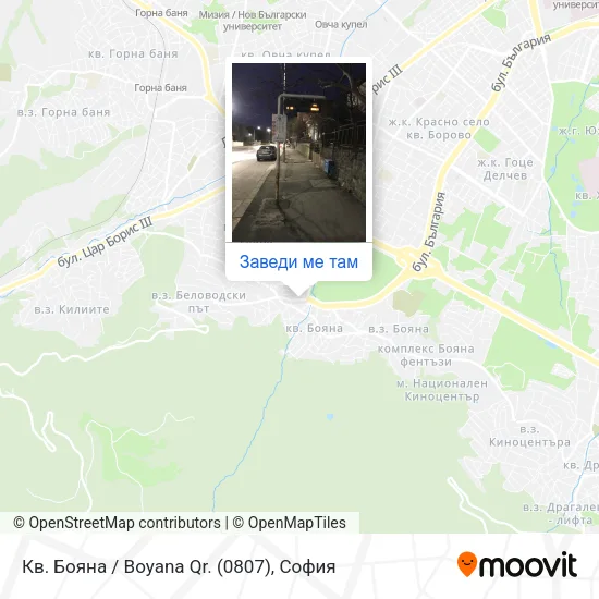 Кв. Бояна / Boyana Qr. (0807) карта