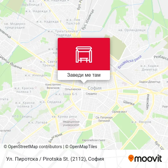 Ул. Пиротска / Pirotska St. (2112) карта