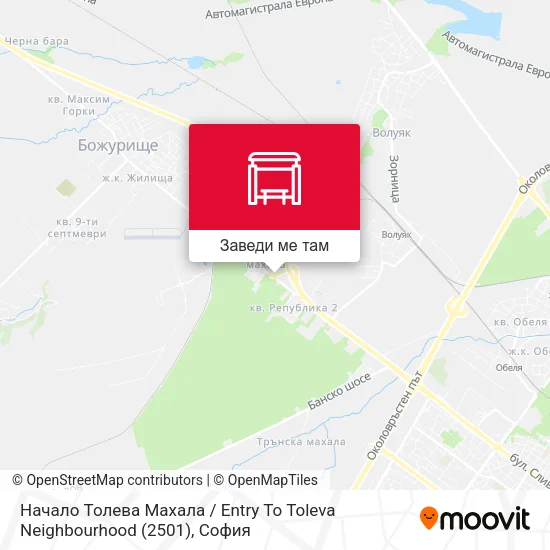 Начало Толева Махала / Entry To Toleva Neighbourhood (2501) карта