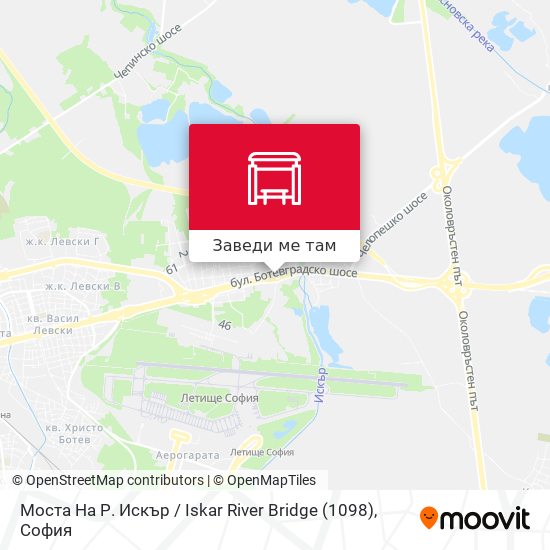 Моста На Р. Искър / Iskar River Bridge (1098) карта