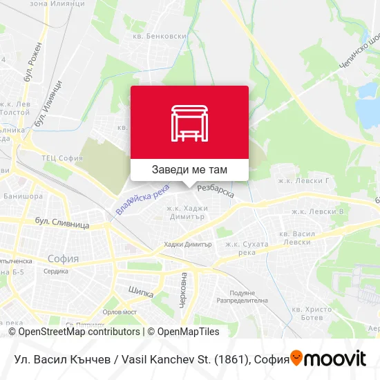 Ул. Васил Кънчев / Vasil Kanchev St. (1861) карта