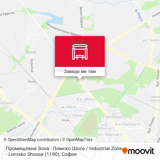 Промишлена Зона - Ломско Шосе / Industrial Zone - Lomsko Shosse (1190) карта