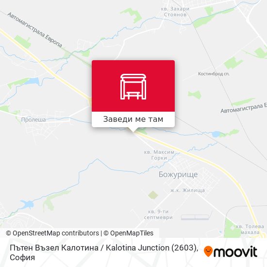 Пътен Възел Калотина / Kalotina Junction (2603) карта