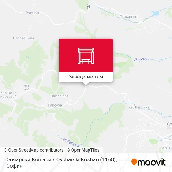 Овчарски Кошари / Ovcharski Koshari (1168) карта