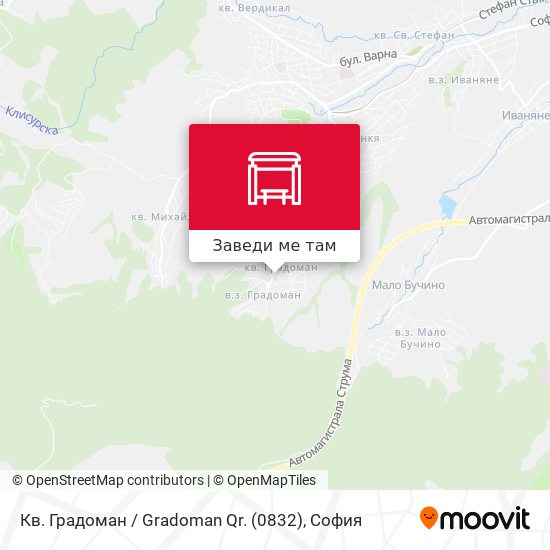 Кв. Градоман / Gradoman Qr. (0832) карта